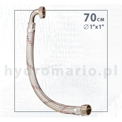 Wąż antywibracyjny z kolanem | 70 cm